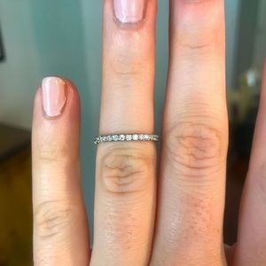 Moissanite Wedding Band